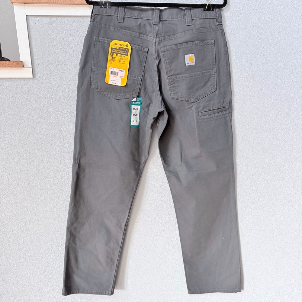 NWT Carhartt Men's Straight Relaxed Fit Gray Jeans - Picture 5 of 15